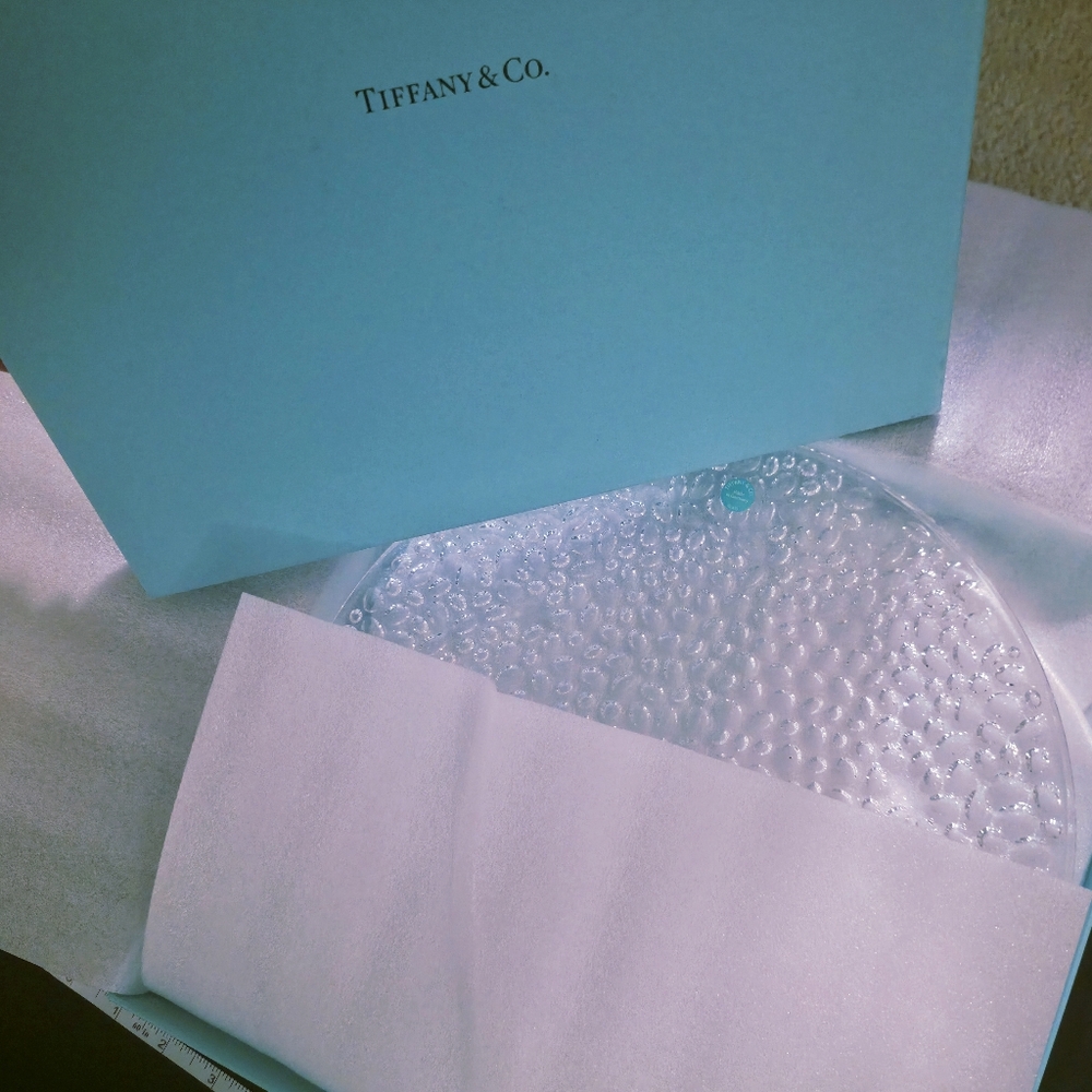Tiffany & Co. Clear Glass Plate with Textured Design - Picture 11 of 14